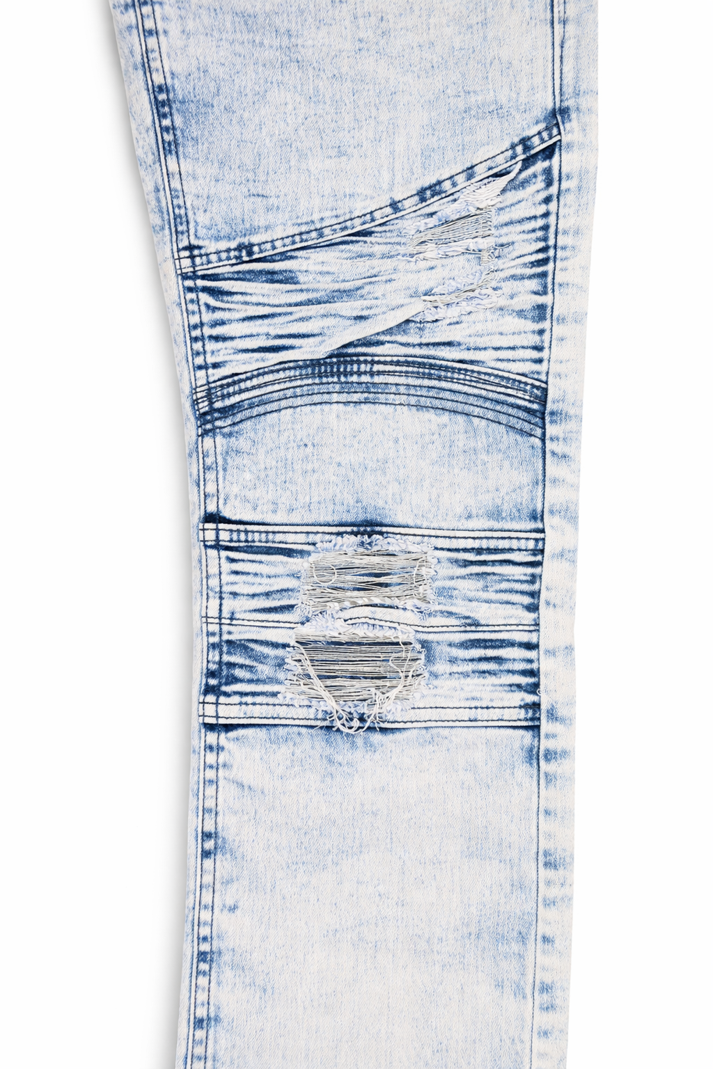 Light Acid Wash Stacked Slim Skinny Jeans
